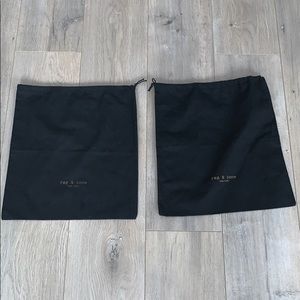 Rag & Bone Black 2 Drawstring Dust Bags